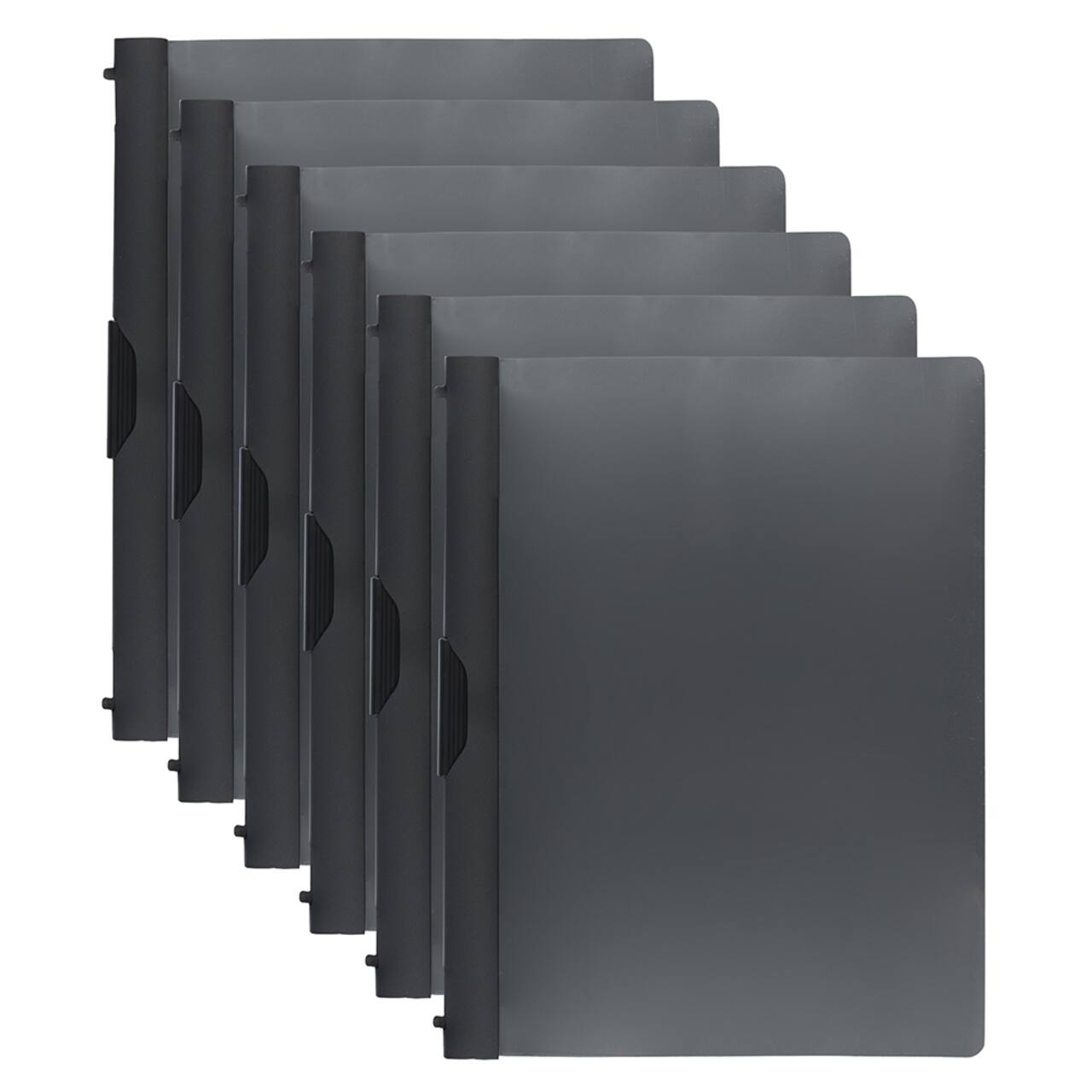 JAM Paper 9" x 12" Black Plastic Report Covers with Slide Lock Clip, 6ct.
